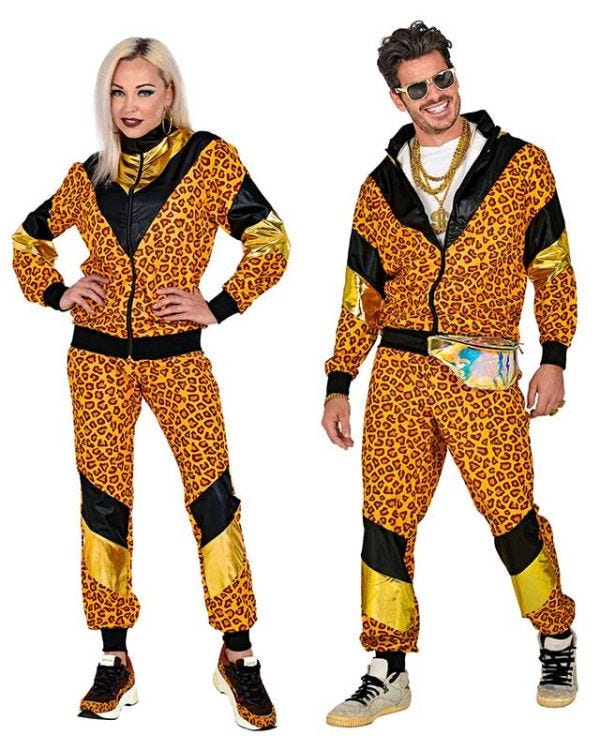 Shell Suit Leopard Print Costume