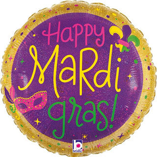 Mardis Gras 18" Foil Balloon