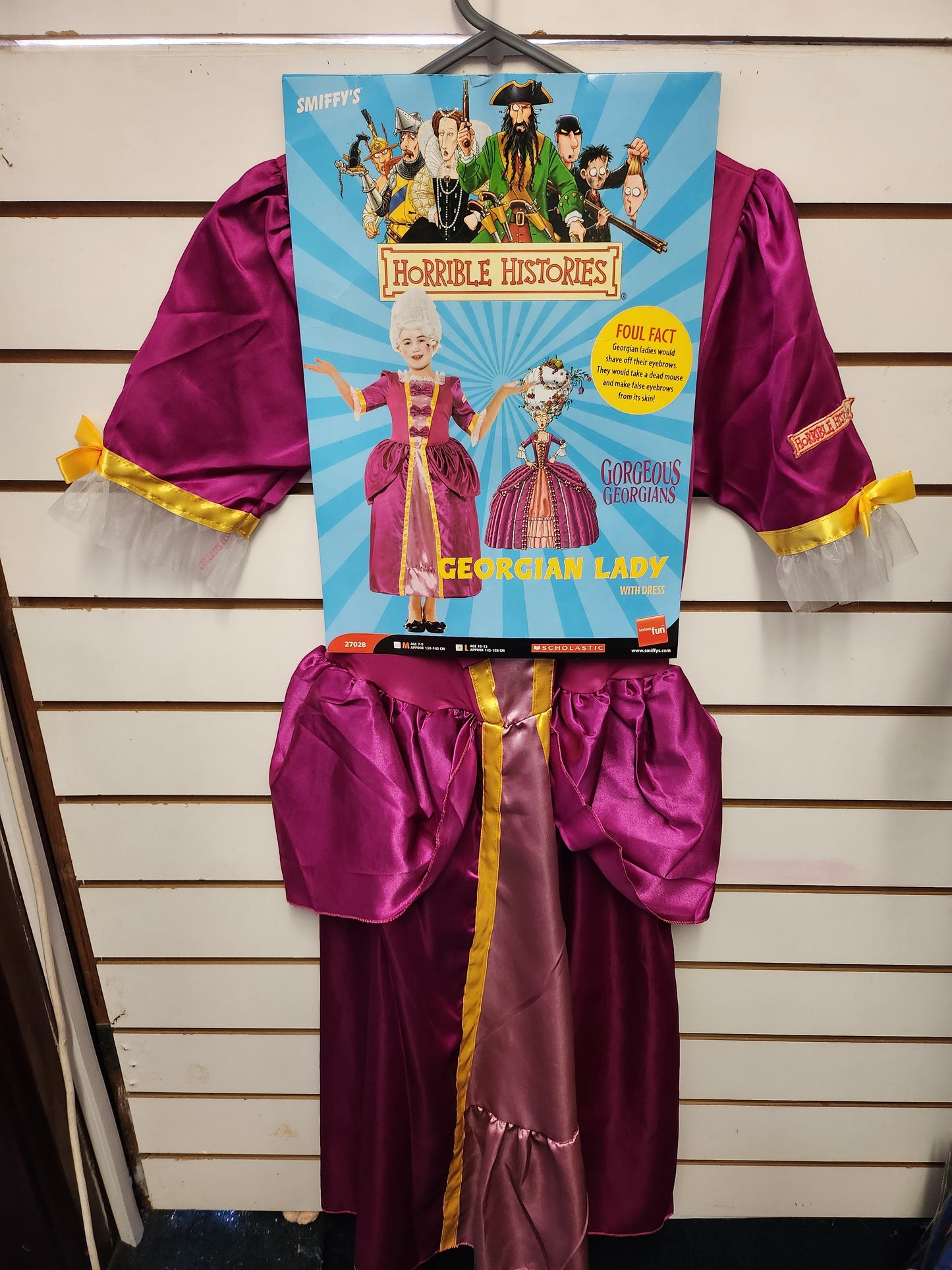 Horrible Histories Georgian Lady Child Costume 10-12