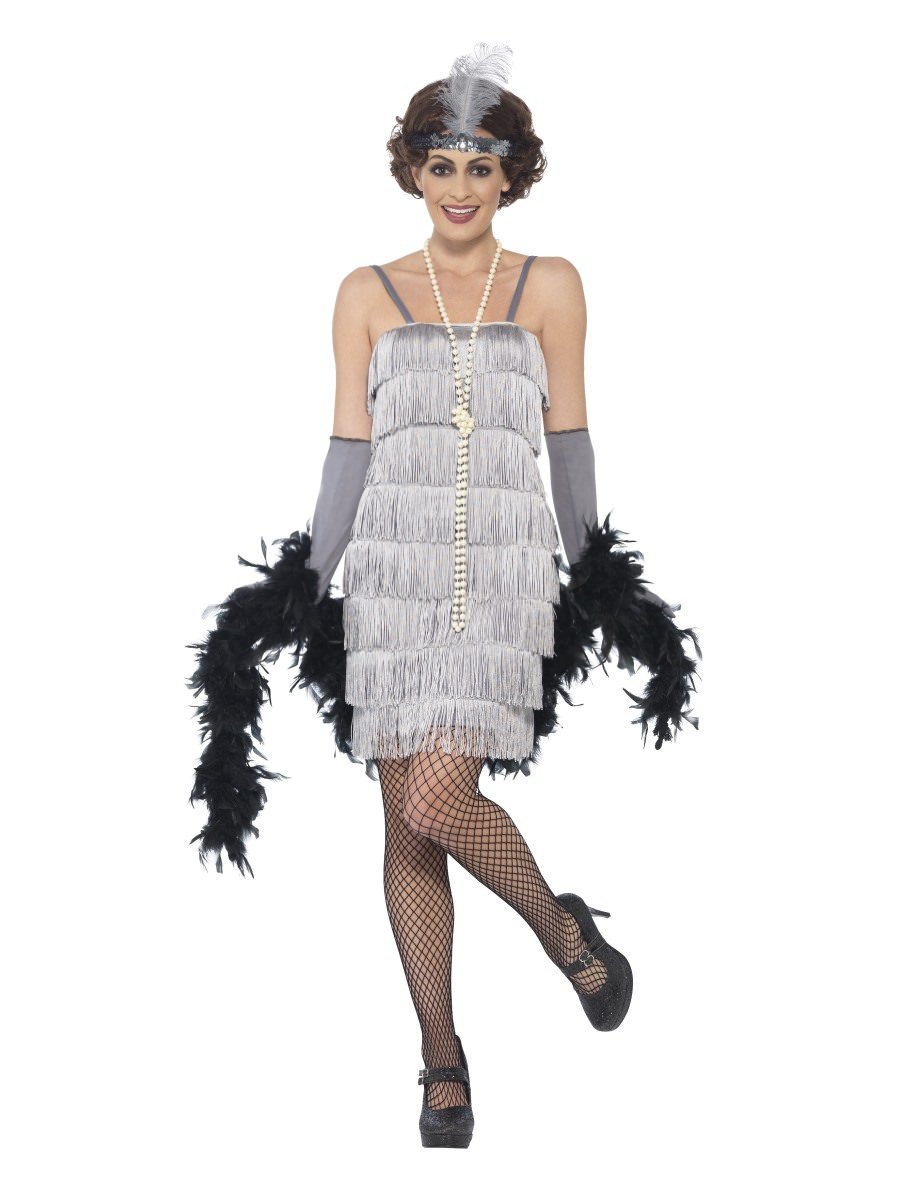 Flapper Silver Short Costume