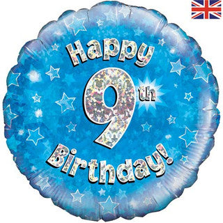 Age 9 Sparkle/ Glitz 18" Foil Balloon