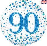 Age 90 Sparkling Fizz/ Diamond 18" Foil Balloon