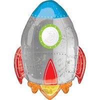 Space Rocket Supershape Foil Balloon