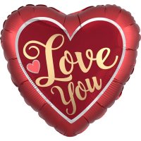 Love You Red Heart 18" Foil Balloon