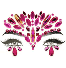 Face Jewel Gems Pink Teadrop
