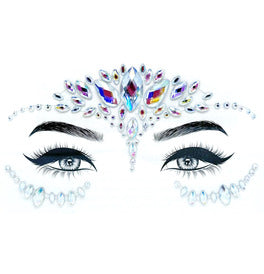 Face Jewel Gems Silver Princess