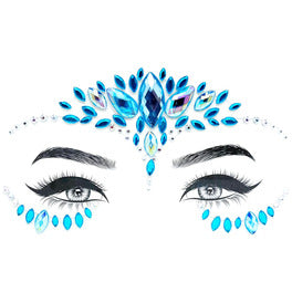Face Jewel Gems Blue Princess