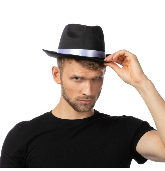 Gangster Hat Fedora Black