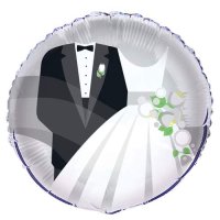 Bride and Groom 18" Foil Balloon