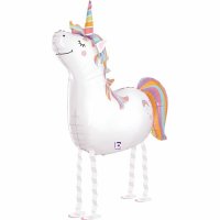 Unicorn 38" Walkies Supershape Foil Balloon