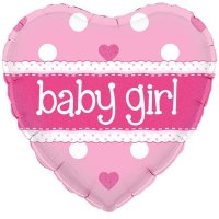 Baby Girl/ Boy Heart 18" Foil Balloon