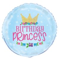 Birthday Princess Crown 18" Foil Balloon