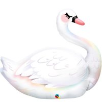 Elegant Swan Supershape Foil Balloon