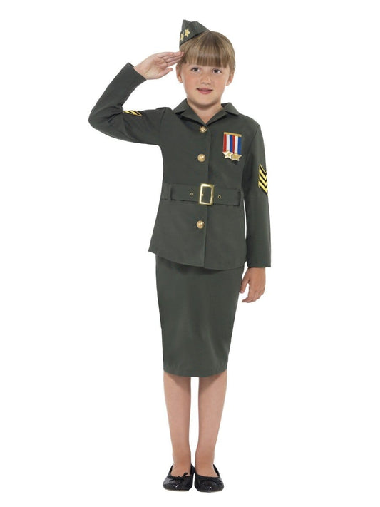 WW2 Army Girl Child Costume