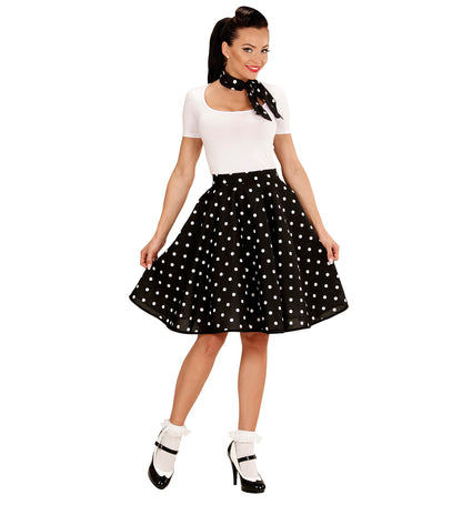 50's Polka Dot Skirt and Scarf Adult