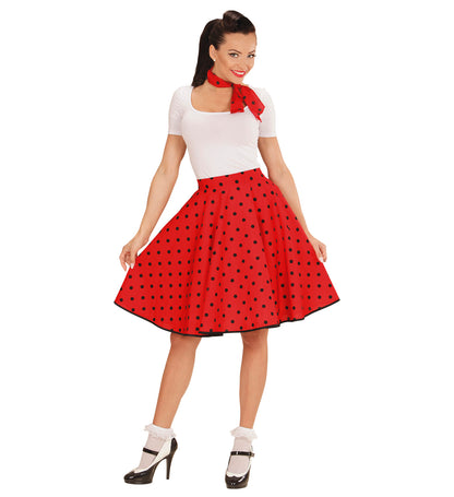 50's Polka Dot Skirt and Scarf Adult