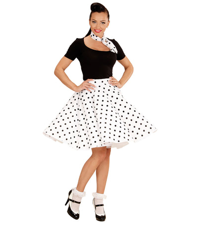 50's Polka Dot Skirt and Scarf Adult