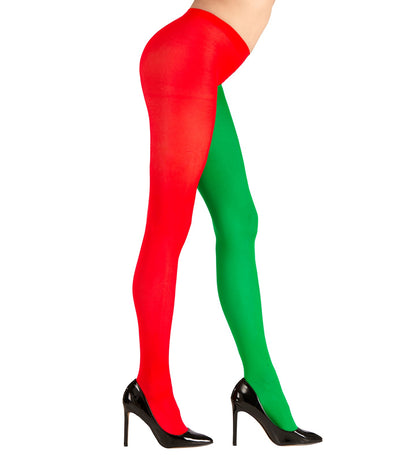 Opaque Plain Two Tone Tights