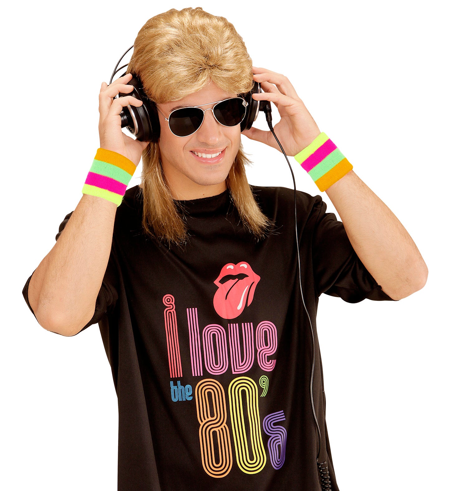 80's Mullet Wig and Glasses