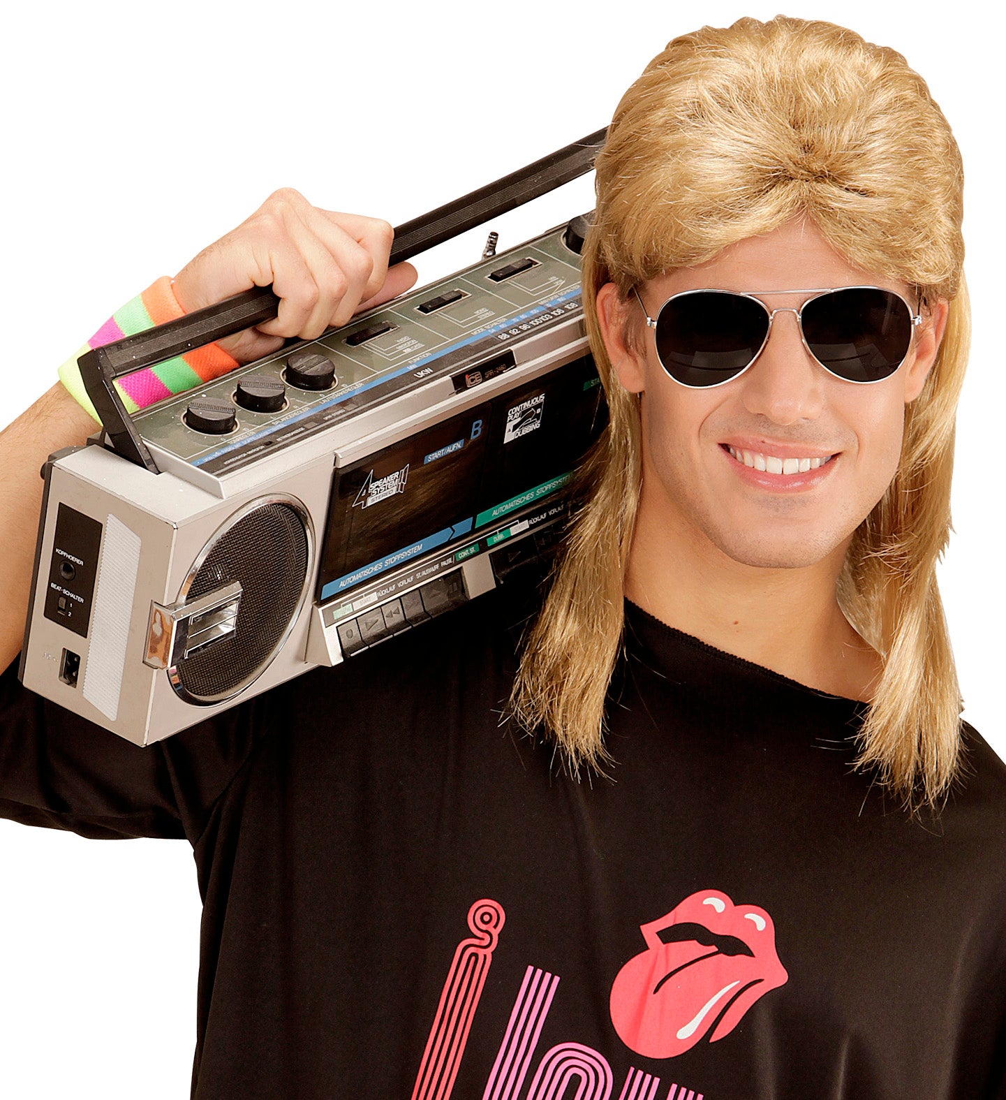 80's Mullet Wig and Glasses