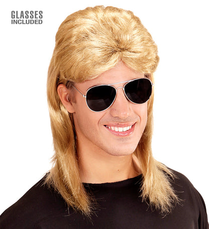 80's Mullet Wig and Glasses