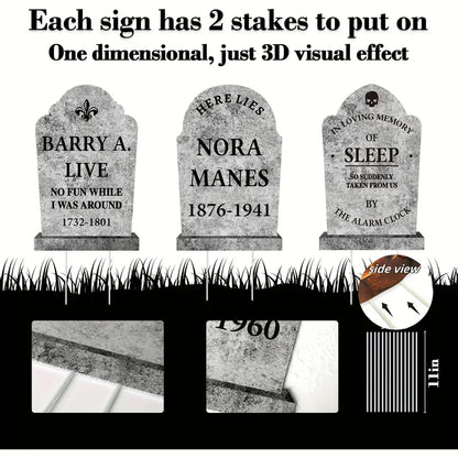 🌟New🌟 Plastic Gravestone/ Tombstone Medium Comical