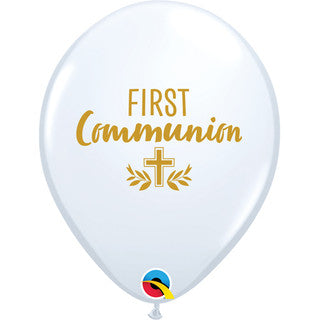 First Holy Communion 11" Latex Balloons 25 Pack (also available in singles)