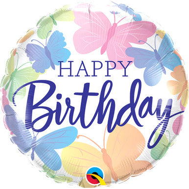 Birthday Butterflies 18" Foil Balloon