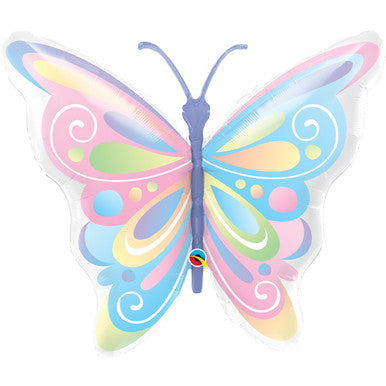 Pastel Butterfly Supershape Foil Balloon