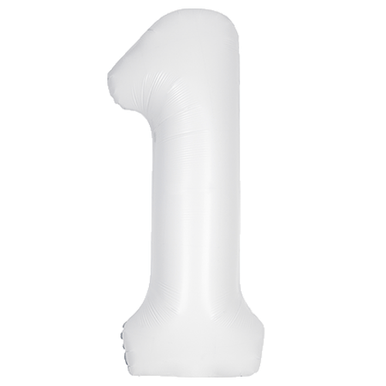 Giant Foil Number Balloon Matt White