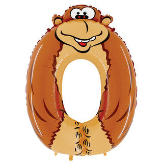 Giant Foil Number Balloon Zooloon Animal