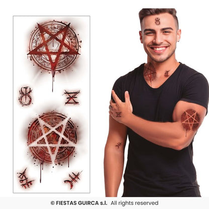 🌟New🌟 Satanic Wound Temporary Tattoos