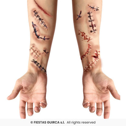 🌟New🌟 Stitches Wound Temporary Tattoos