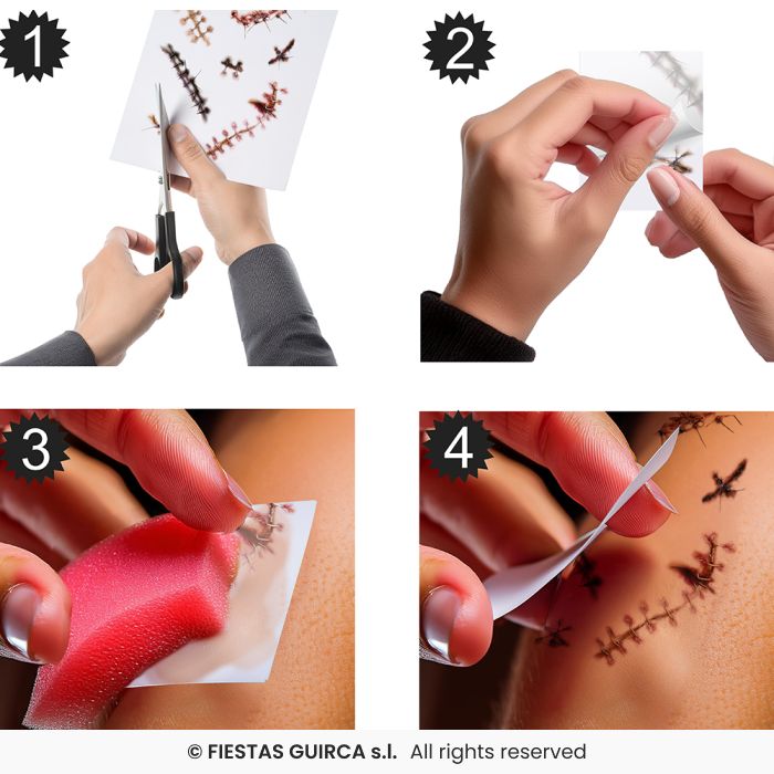 🌟New🌟 Stitches Wound Temporary Tattoos