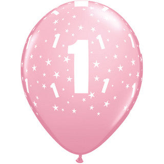 Age 1 Latex Balloon Scatter Stars - 6 Pack