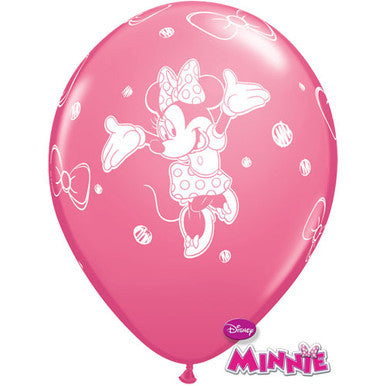 Disney Minnie Mouse Pink Latex Balloons 6 Pack