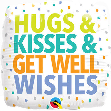 Get Well Hugs and Kisses 18" Foil Balloon