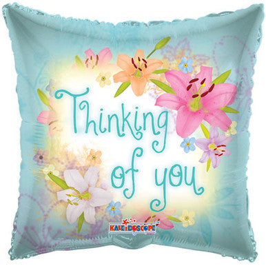 Thinking of You Floral 18" Foil Balloon