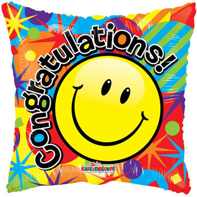 Congratulations Smiley Face 18" Foil Balloon