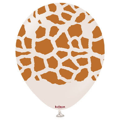 Giraffe Print Latex Balloons 25 Pack (also available in singles)