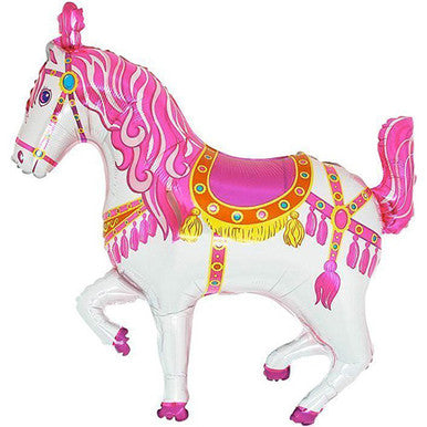 Circus Horse Pink Supershape Foil Balloon