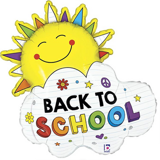 Back to School Sunshine Supershape Foil Balloon