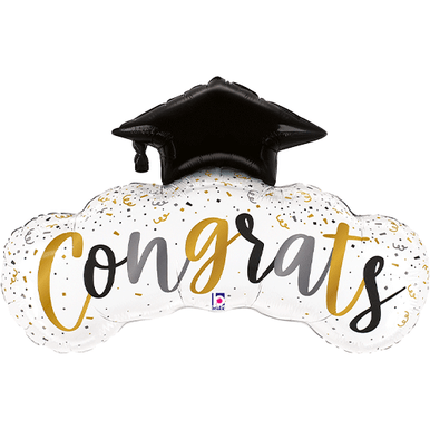 Congrats Grad Banner Supershape Foil Balloon