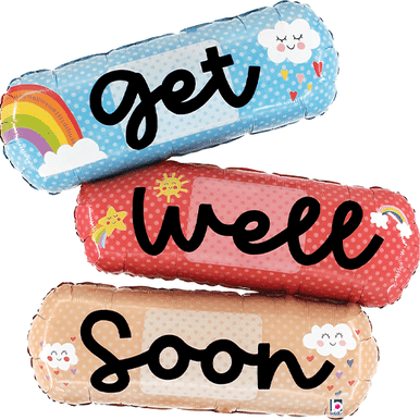 Get Well Soon Multi Plasters Supershape Foil Balloon