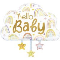 Hello Baby Rainbow Supershape Balloon