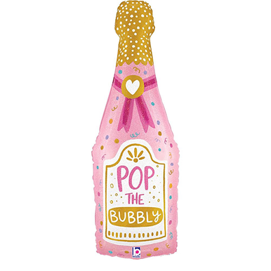 Champagne Pop the Bubbly Supershape Foil Balloon