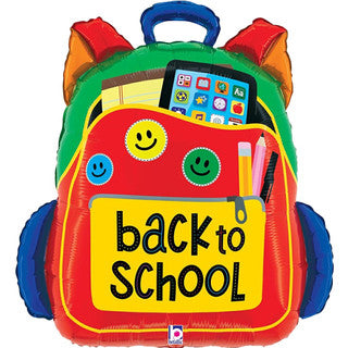 Back to School Backpack Supershape Foil Balloon