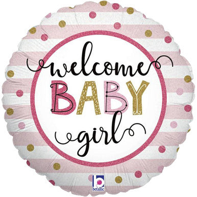 Welcome Baby Girl/ Boy Modern Dots 18" Foil Balloon