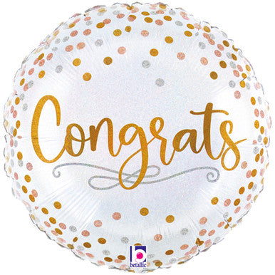 Congrats Gold Dots 18" Foil Balloon