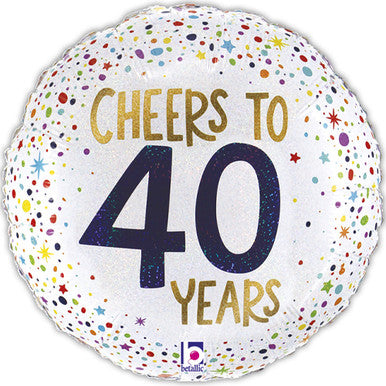 Cheers to 40 Years 18" Foil Balloon